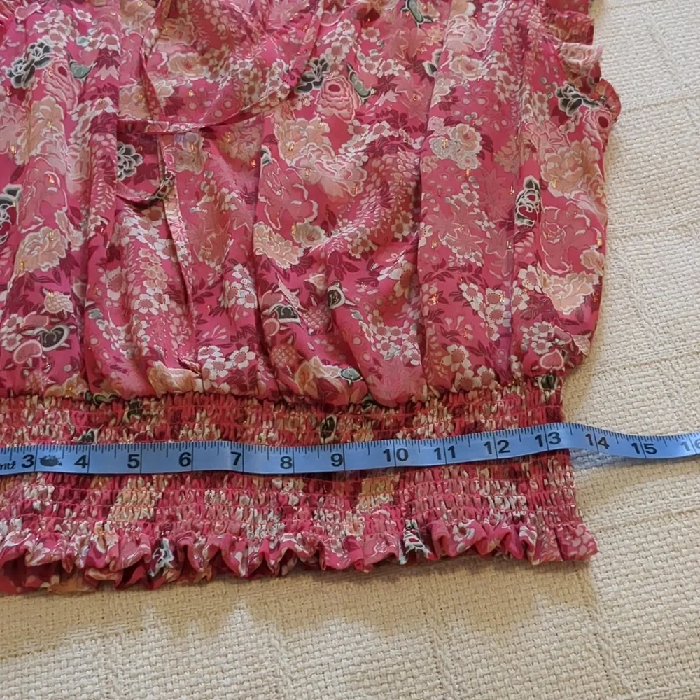 Rachel Zoe Pink Floral Crop Top - Picture 9 of 9